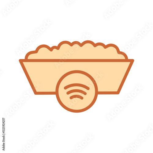 Smart Cat Litter Box Vector Icon