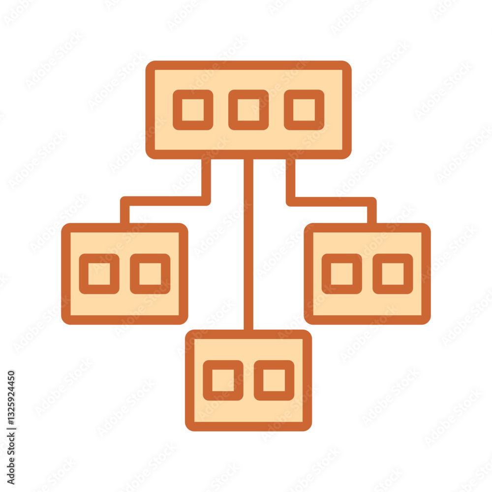 Network Virtualization Vector Icon Network Virtualization Vector Icon
