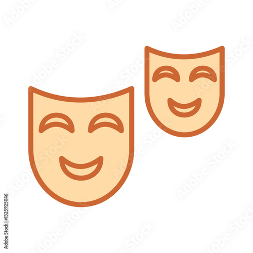 Theatre masks Vector Icon