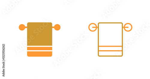 Bath Towels Icon Design