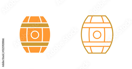 Wine Barrels Icon Design