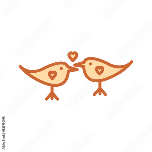 Lovebirds Vector Icon