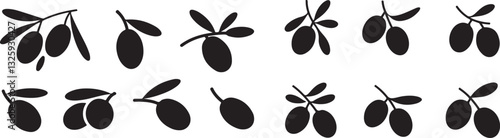Olive icon silhouette