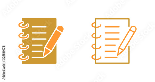 Journalist Notebook Icon Design