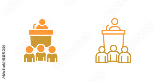 Press Conference Icon Design