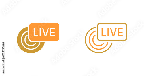 Live Broadcast Icon Design