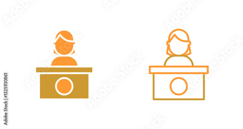News Anchor Icon Design