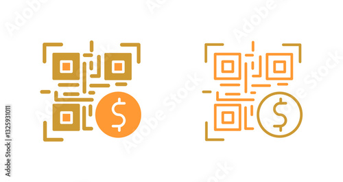 QR Code Payment Icon Design