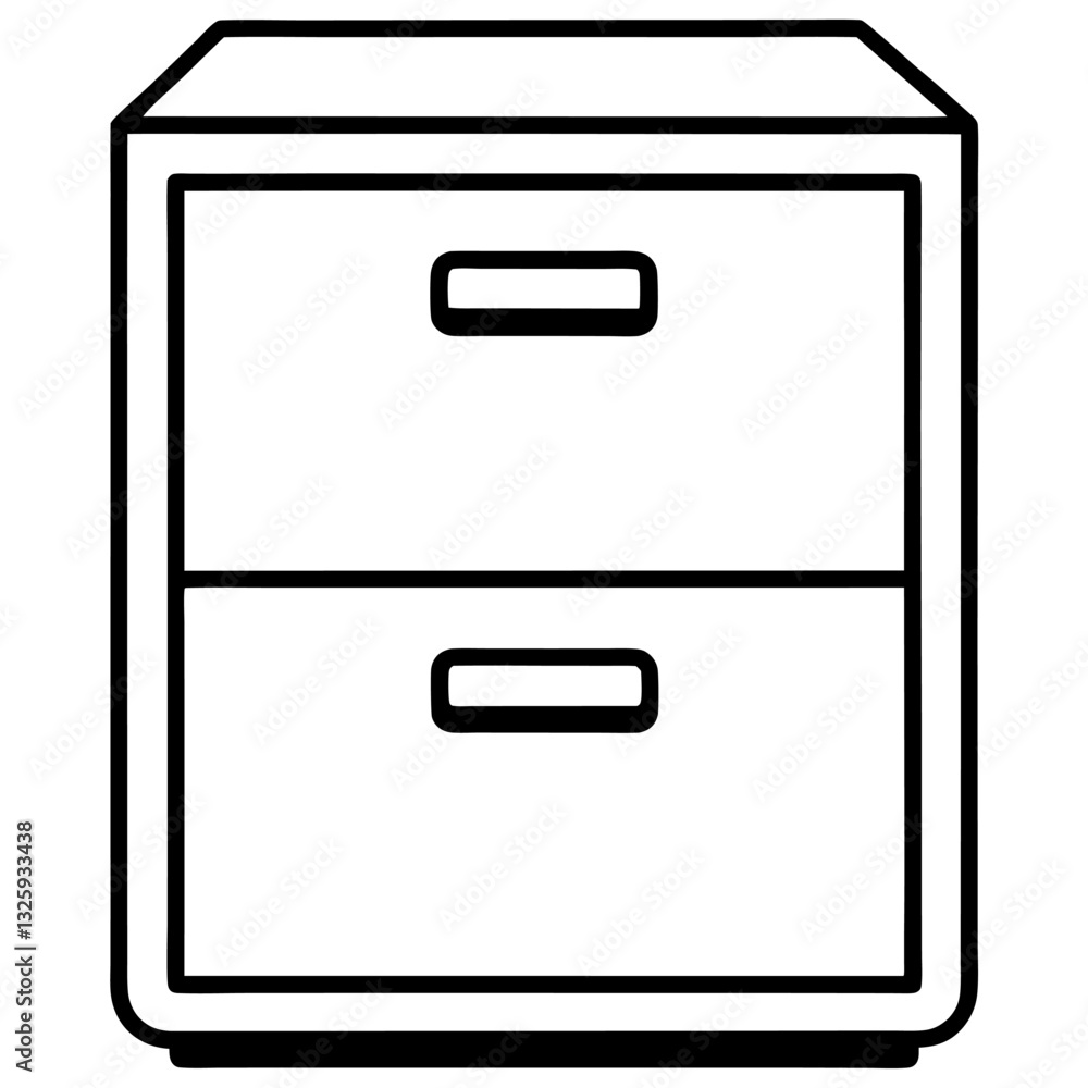 vector illustration of a modern office cabinet with boxes vector illustration of a modern office cabinet with boxes