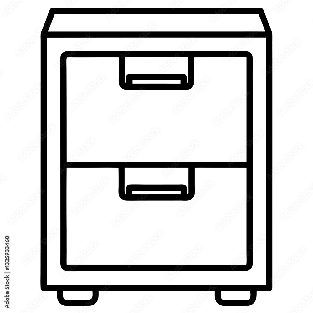 vector illustration of a modern office cabinet with boxes vector illustration of a modern office cabinet with boxes
