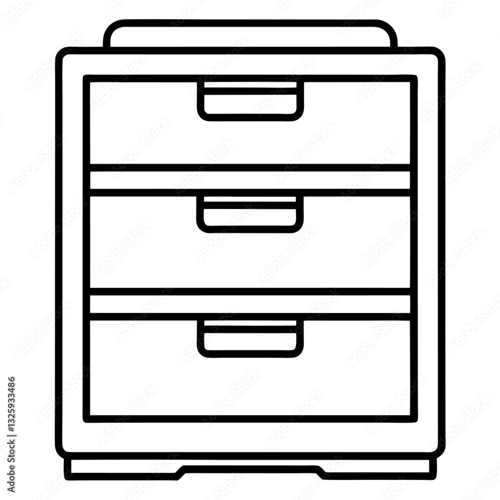 vector illustration of a modern office cabinet with boxes vector illustration of a modern office cabinet with boxes