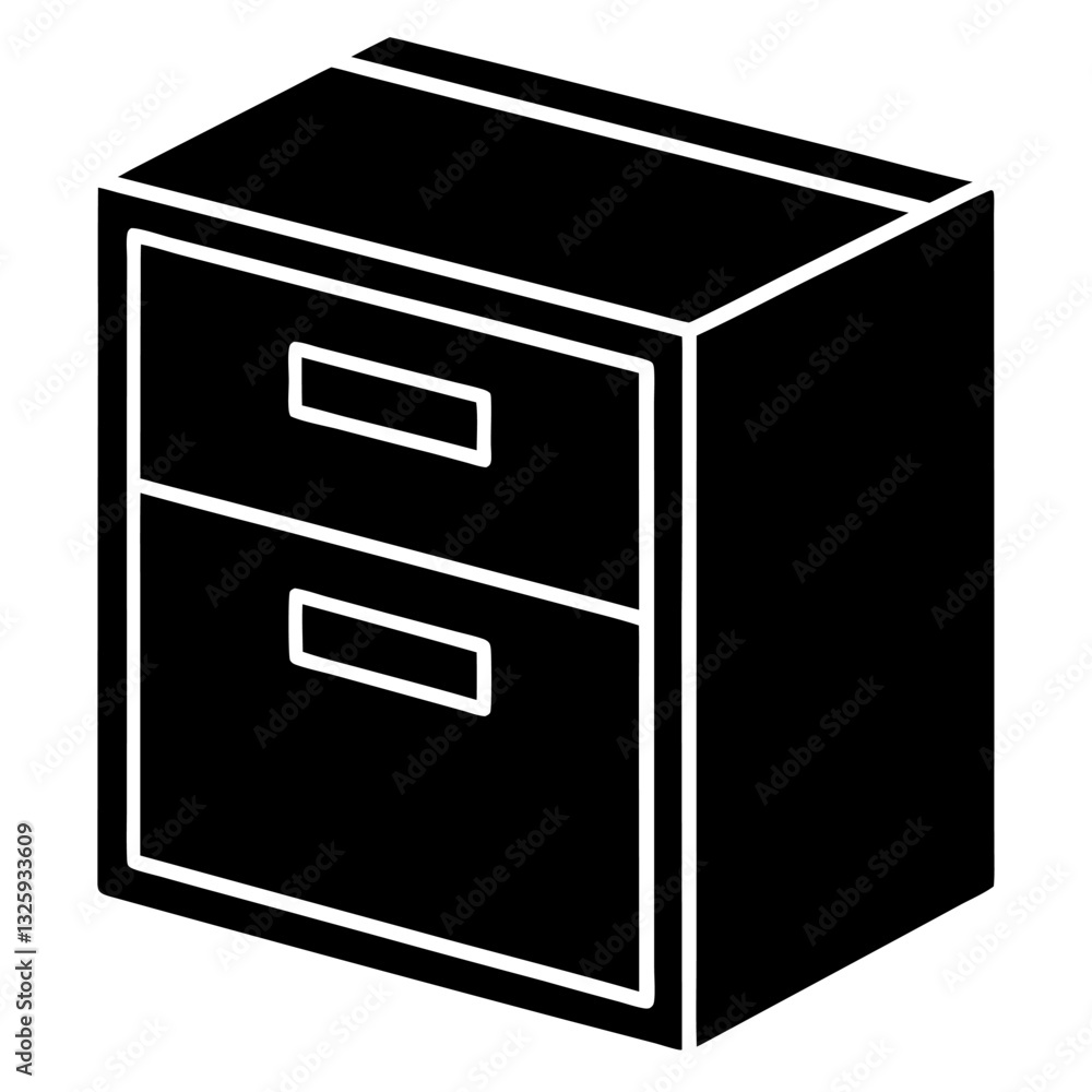 vector illustration of a modern office cabinet with boxes vector illustration of a modern office cabinet with boxes