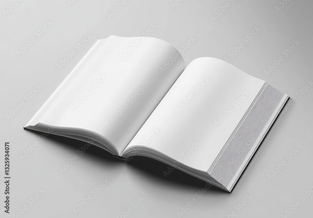 Open Blank Book on Gray Surface Open Blank Book on Gray Surface