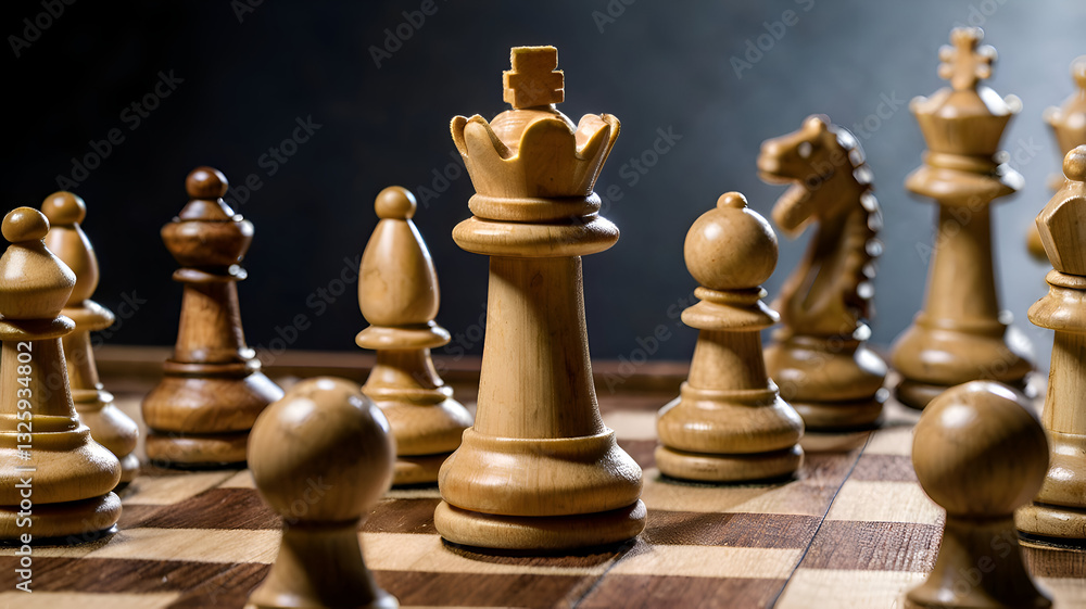 Chess piece symbolizes strategic career growth and leadership Chess piece symbolizes strategic career growth and leadership