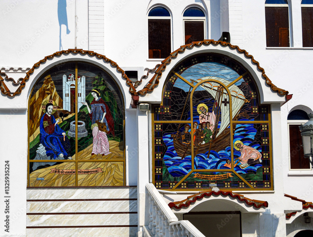 View to orthodox church exterior