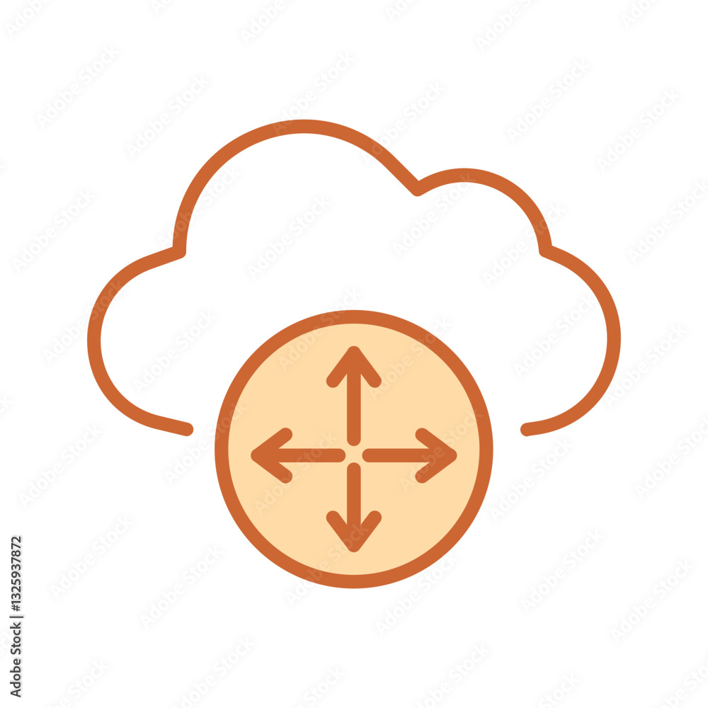 Cloud Scaling Vector Icon Cloud Scaling Vector Icon