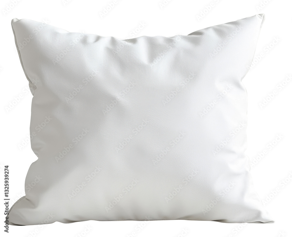 Obraz premium Simple, soft, white throw pillow against a neutral background