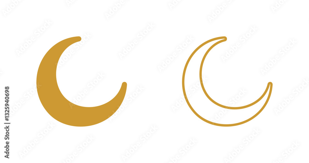 Moon Icon Design Moon Icon Design