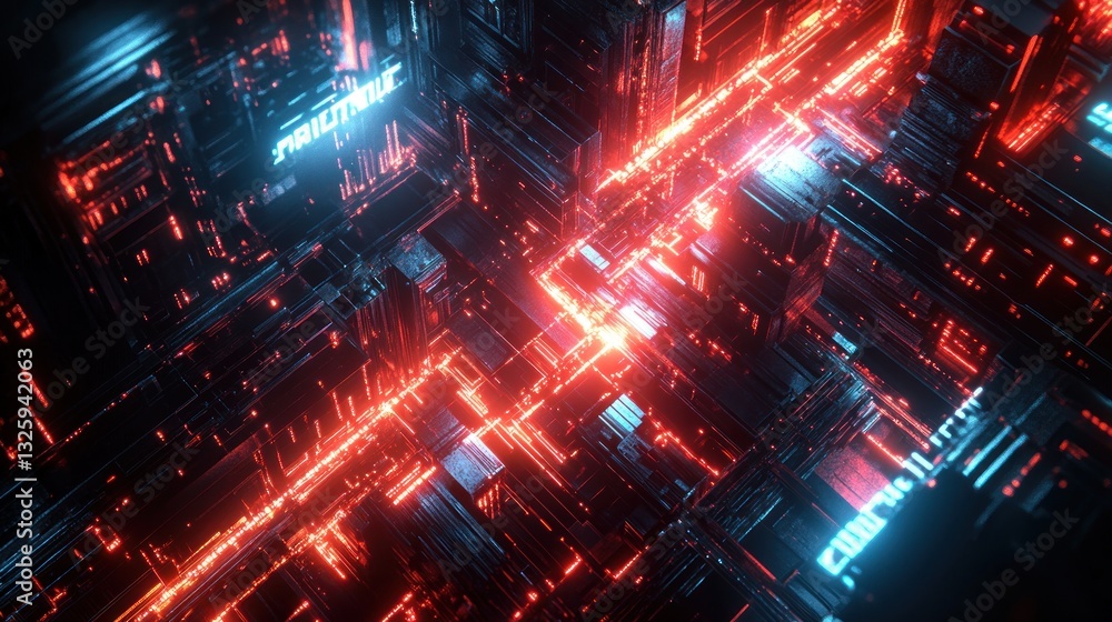 Fototapeta premium Futuristic Network System