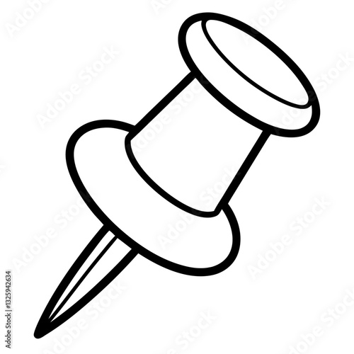 push pin isolated on white