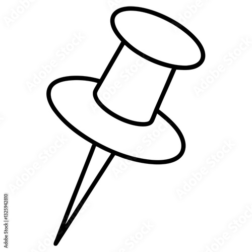 vector illustration of push pin Icon