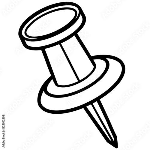 vector illustration of push pin Icon