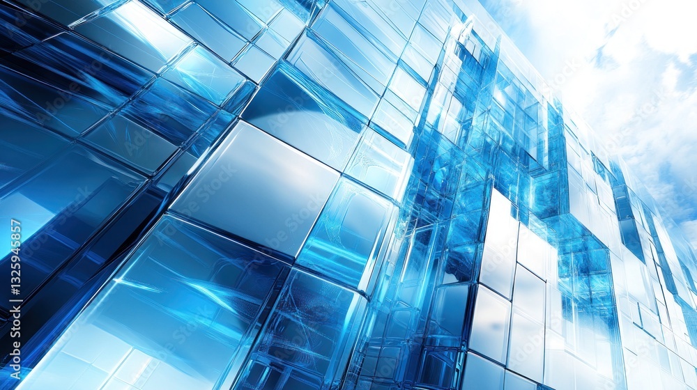 custom made wallpaper toronto digitalFuturistic Glass Building Facade