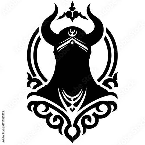 Silhouette of a devil worshipper