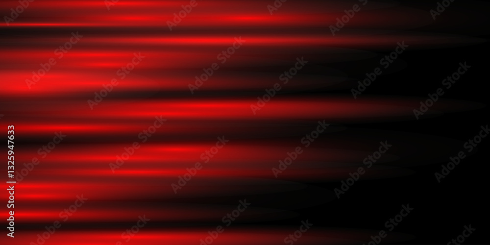 Abstract background with red laser lines. Neon light. Special effect of horizontal speed lines. Abstract background with red laser lines. Neon light. Special effect of horizontal speed lines.