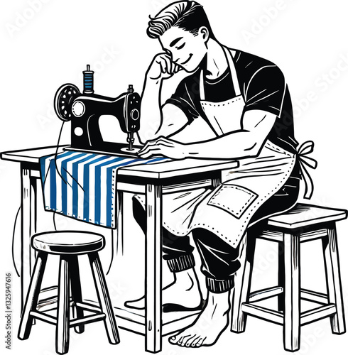 Sewing Room Scene