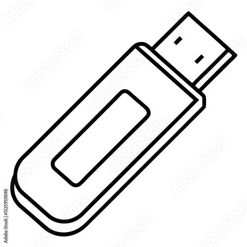 usb flash drive isolated