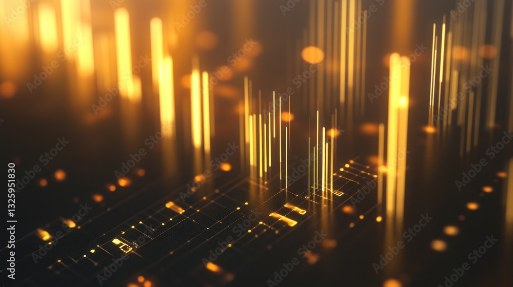 Obraz premium Abstract digital data visualization