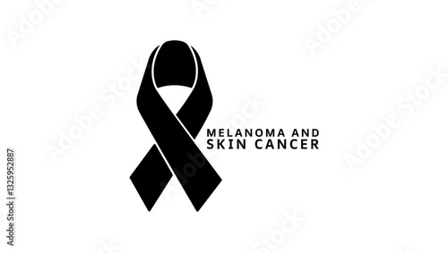 Melanoma and skin Cancer , black isolated silhouette