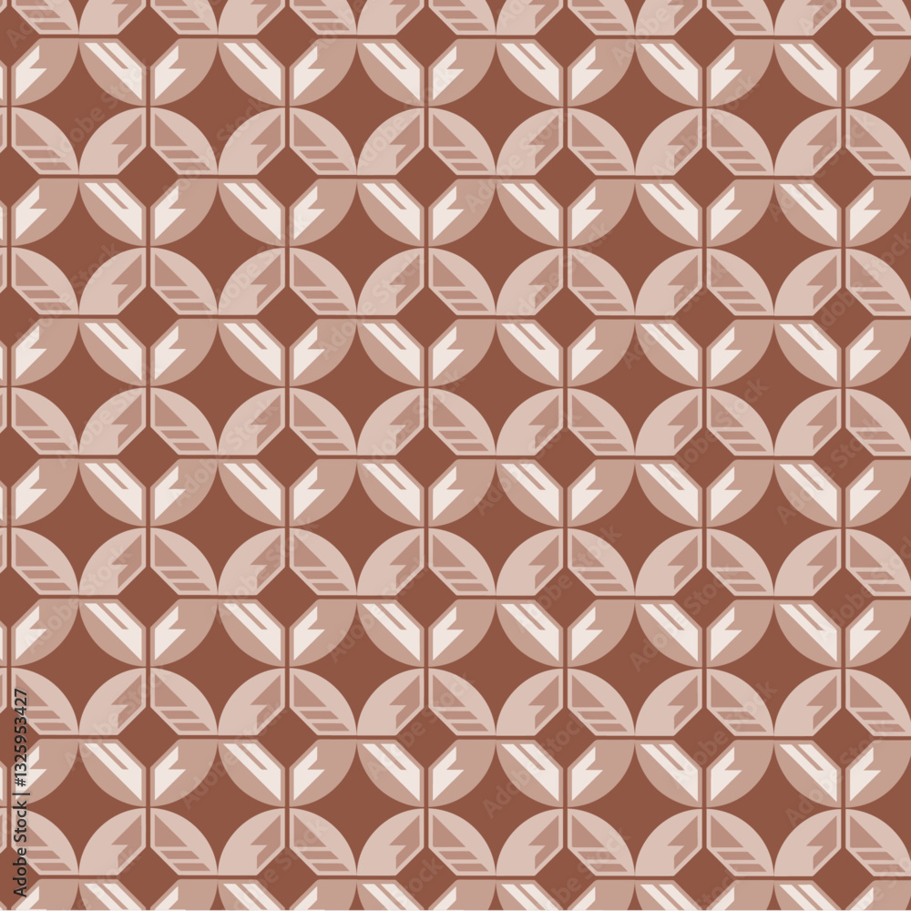 Fototapeta premium brown seamless floral pattern