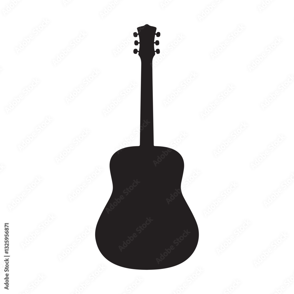 Guitar silhouette vector illustration Guitar silhouette vector illustration