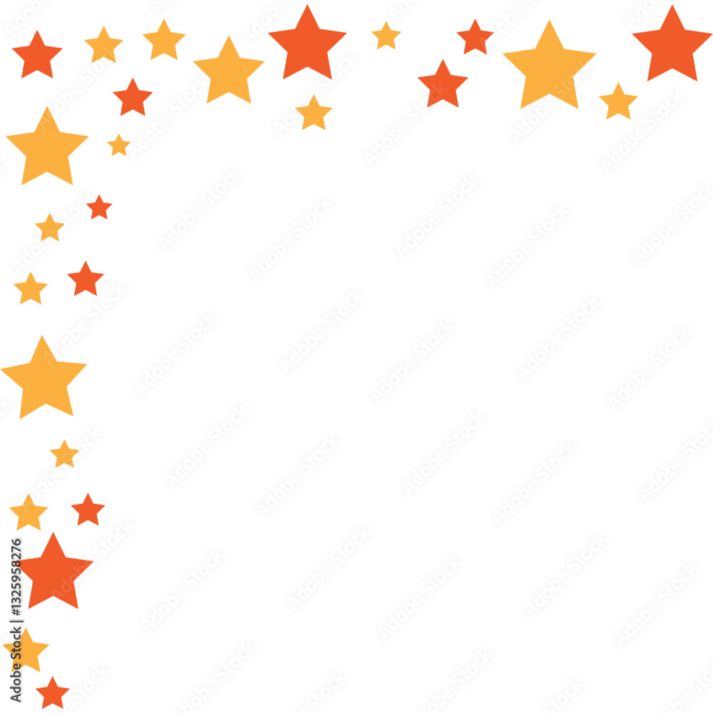 Corner Decoration with Glittering Stars Corner Decoration with Glittering Stars
