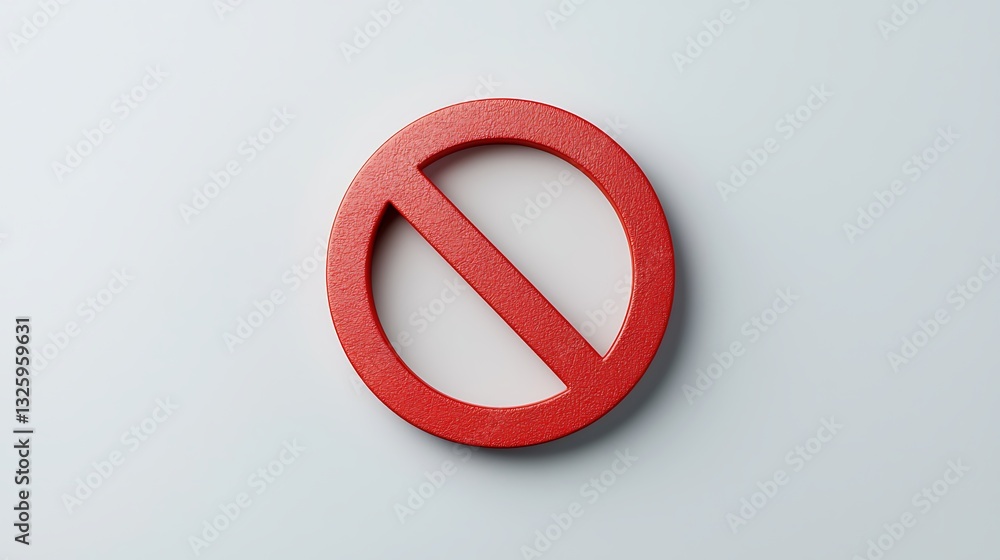 A red circular sign with a diagonal line indicating prohibition against certain actions or behaviors. A red circular sign with a diagonal line indicating prohibition against certain actions or behaviors.