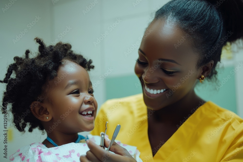 Happy Child Dentist Appointment Little Girl Smiling Care teeth woman nurse doctor dental health Happy Child Dentist Appointment Little Girl Smiling Care teeth woman nurse doctor dental health