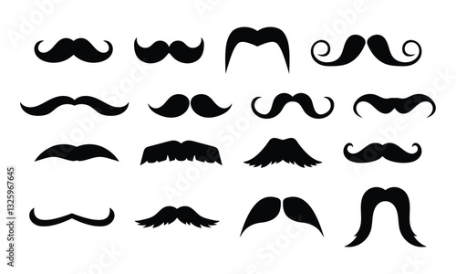  moustache black vector design
