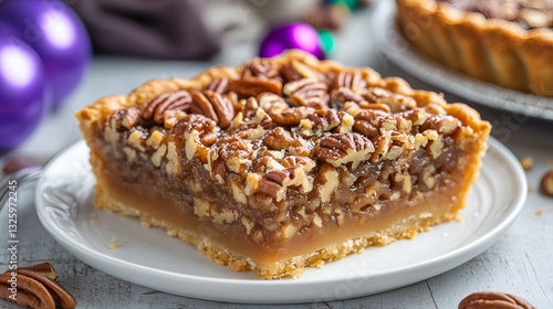 Obraz na płótnie Pecan Pie Slice w salonie