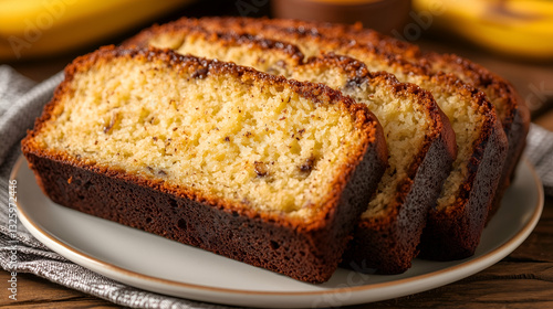 Obraz na płótnie Banana Bread Slices w salonie