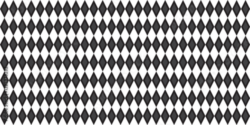 Seamless harlequin pattern-black and white on white and transparent Background. EPS 10.