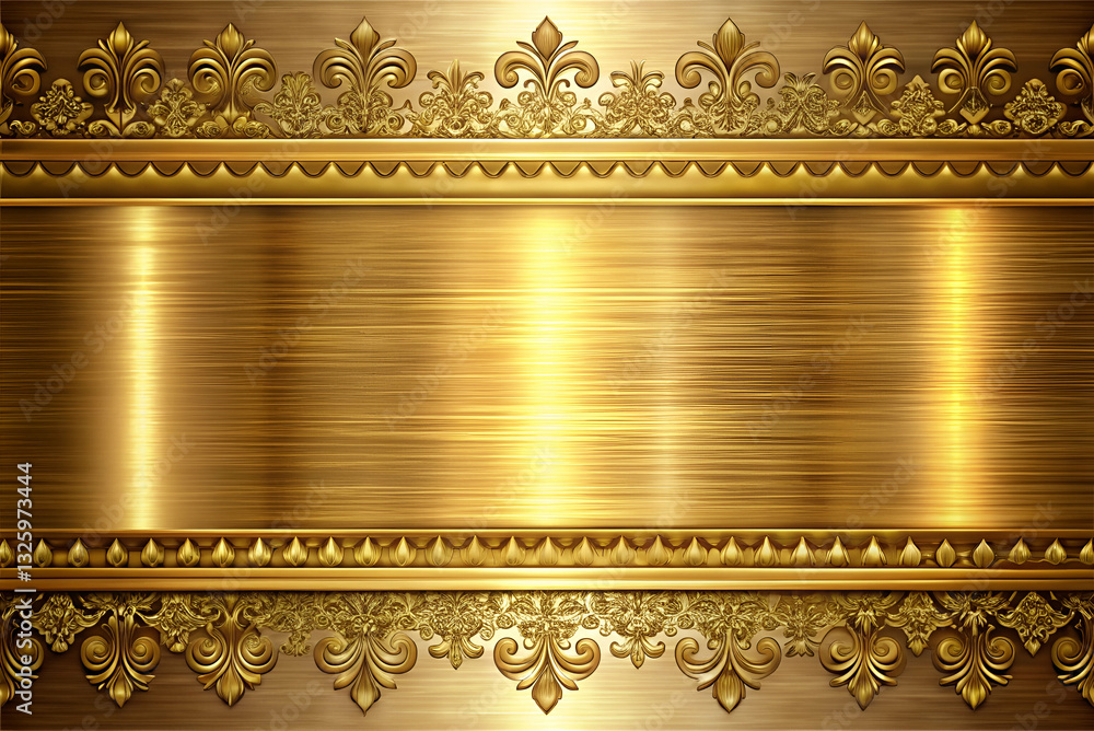 Shiny Elegant Gold Pattern Background with Decorative Flourishes and Textured Surface for Luxurious Designs and Advertising Purposes