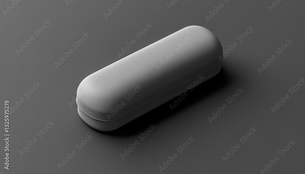 Simple and durable pill box mockup isolated on a charcoal gray background Simple and durable pill box mockup isolated on a charcoal gray background