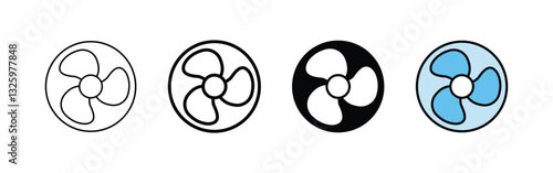 set of fan icon