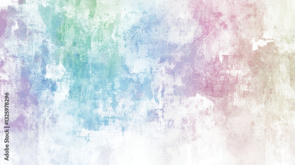 Obraz premium Pastel Rainbow Watercolor Texture Background Design art blue pink soft wash