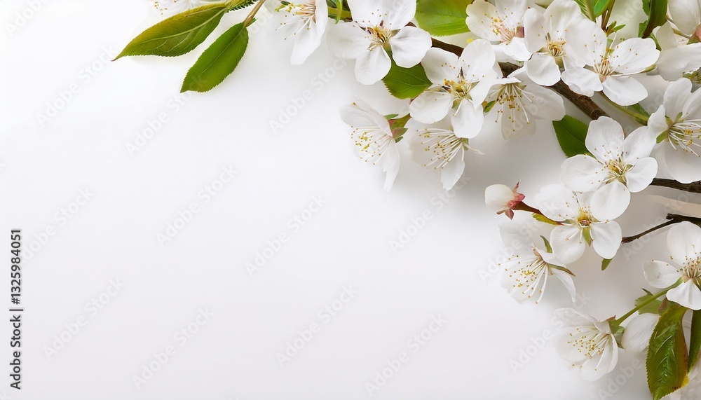 Fototapeta premium 꽃잎이 살짝 떨어져 있는 부드러운 봄 느낌의 PPT 배경화면