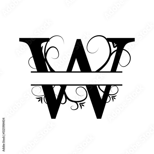 W Letter Monogram