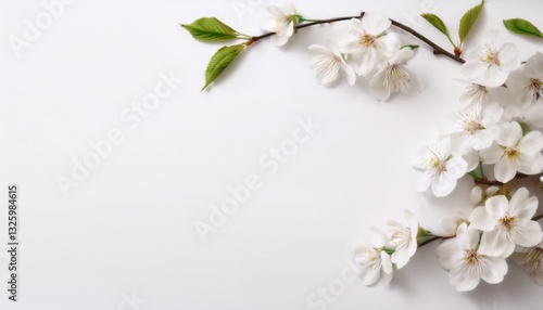 꽃잎이 살짝 떨어져 있는 부드러운 봄 느낌의 PPT 배경화면