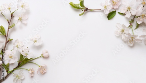 꽃잎이 살짝 떨어져 있는 부드러운 봄 느낌의 PPT 배경화면